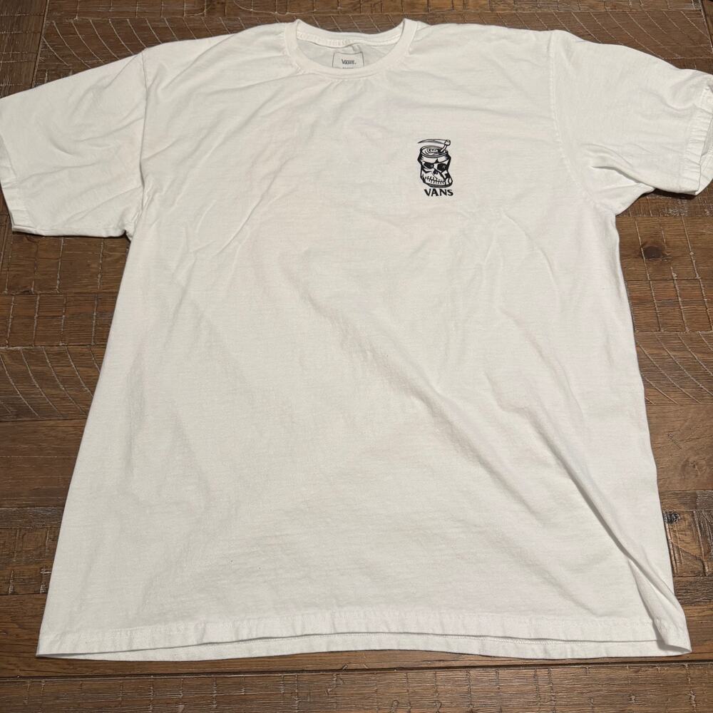 Vans Moonshine Short Sleeve T-Shirt Skeleton on Yellow Moon XL Classic Fit